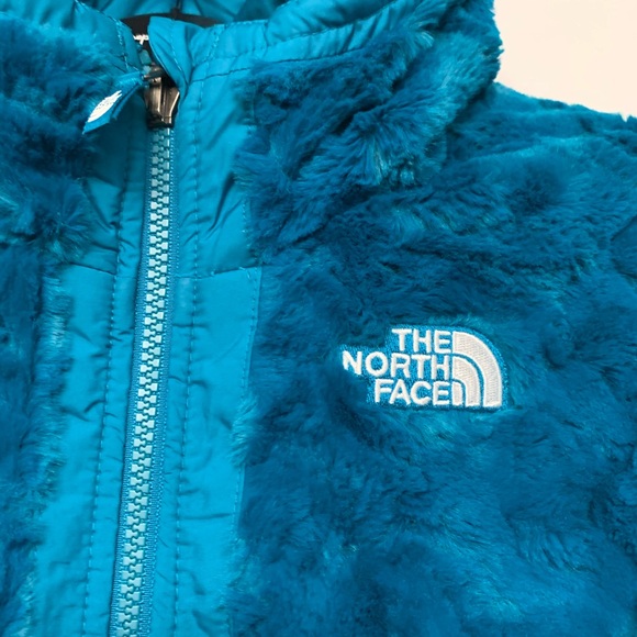 NORTH FACE GIRLS LONG REVERSIBLE COAT, 2 zipped pockets,hooded,warm,washable 😀 - Picture 11 of 14